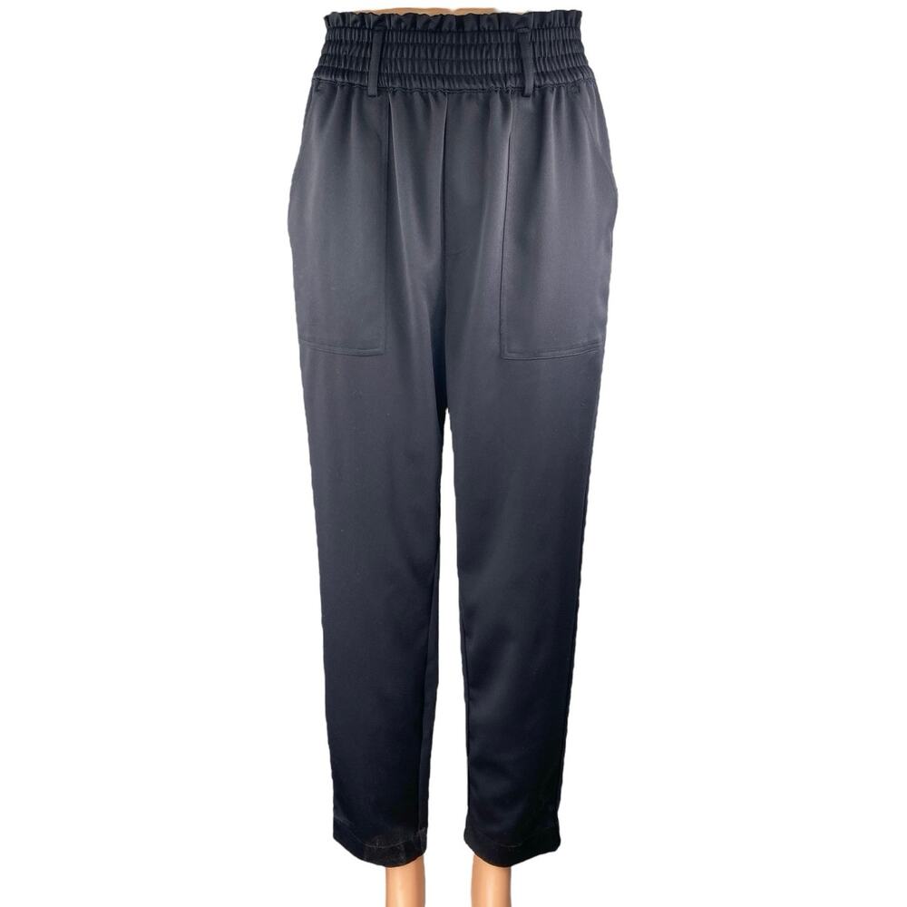 Abercrombie & Fitch Women's Black High Waisted Tapered Trousers Pants Size S
